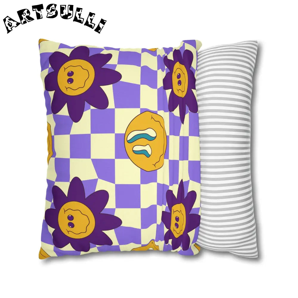 JAKKOUTTHEBXX Trippy Flower Power Motifs Spun Polyester Square