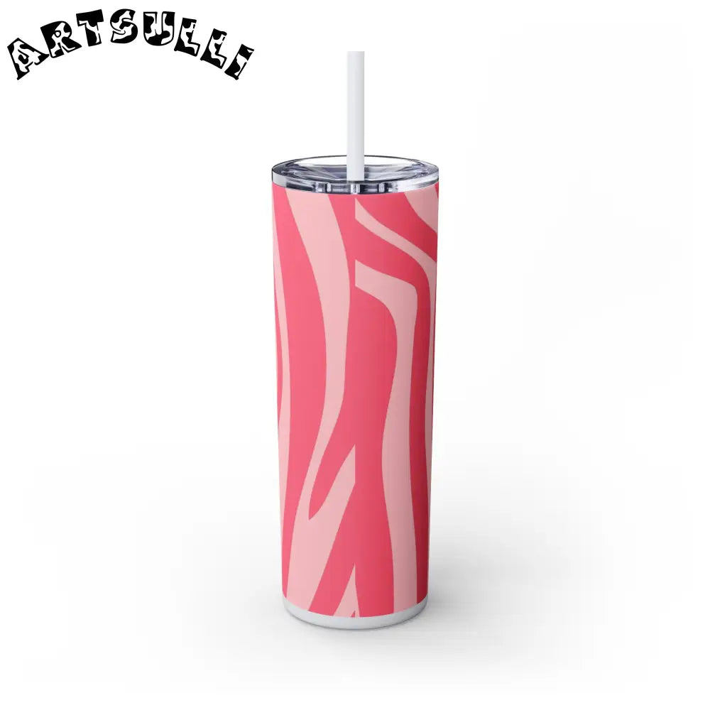 JAKKOUTTHEBXX Pink Zebra Print Maars Skinny Tumbler 2025