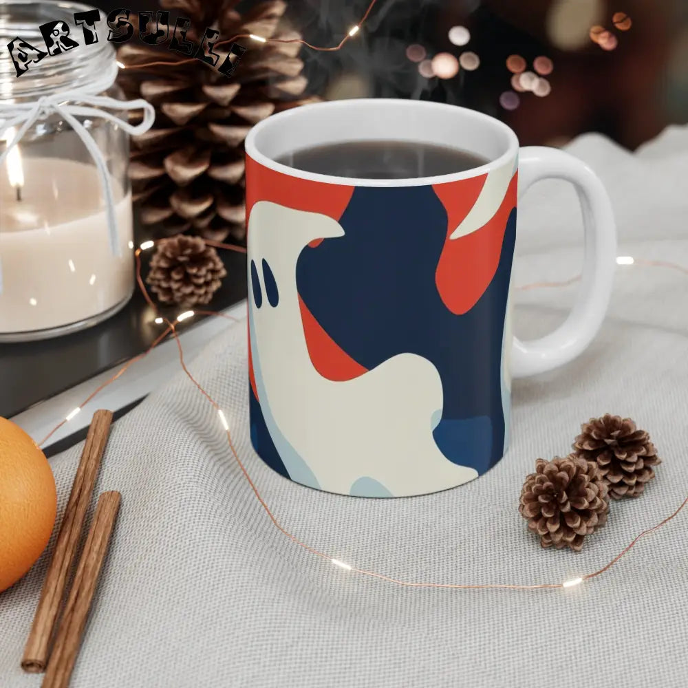 JAKKOUTTHEBXX Camo Ghosts Mug 11oz JAKKOUTTHEBXX Artsulli - Art