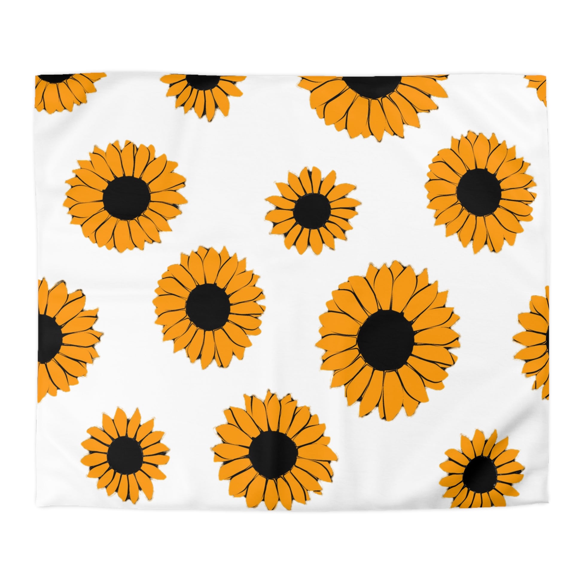 Sunflowers Microfiber Duvet Cover, Artsulli - Art is Long, Life is Short, Home Decor, Size, King, Color, Cream, , , 12074886422016