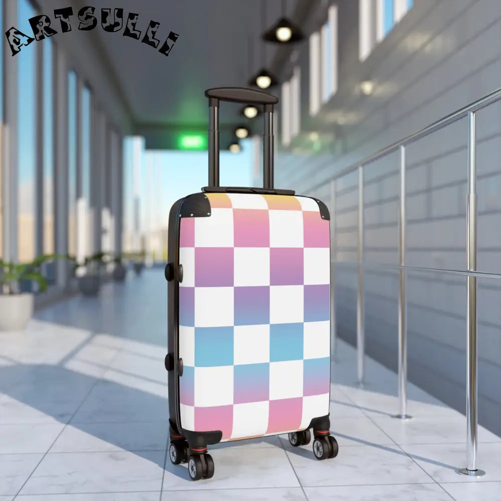 JAKKOUTTHEBXX Vaporwave Check Suitcase JAKKOUTTHEBXX Artsulli - Art