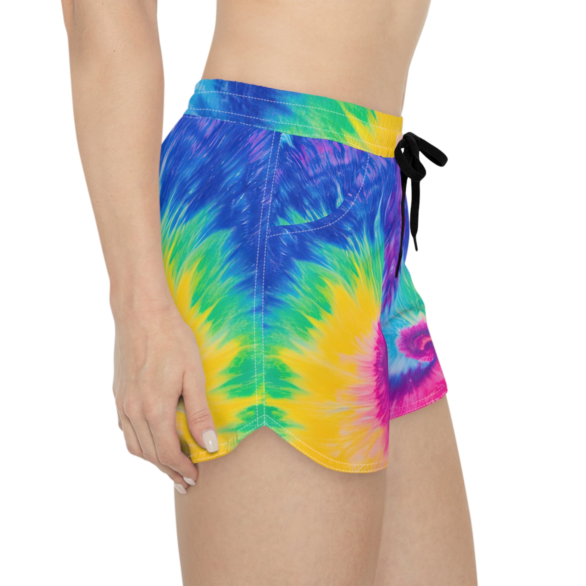 Psychedelic Tie Dye Women's Casual Shorts (AOP), Artsulli - Art is Long, Life is Short, All Over Prints, , , , , , , 
