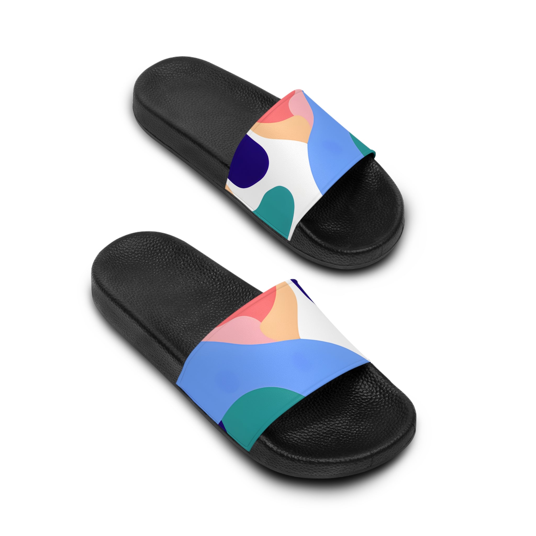 Lush Risograph Jungle Women's Slide Sandals, Artsulli - Art is Long, Life is Short, Shoes, , , , , , , 