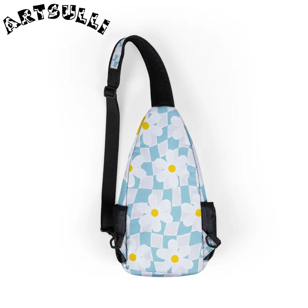 JAKKOUTTHEBXX Trippy Check Garden Chest Bag (AOP) JAKKOUTTHEBXX