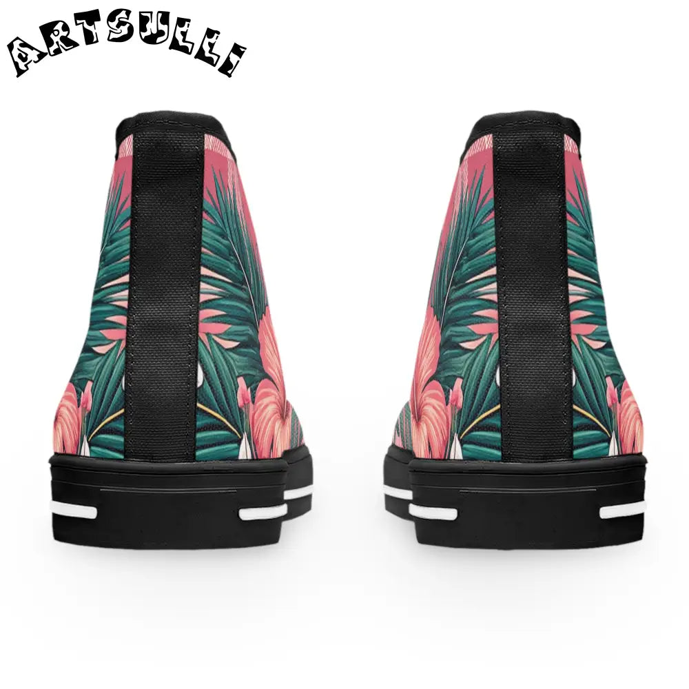 JAKKOUTTHEBXX Plaid x Floral II Pink and Green Women’s High Top