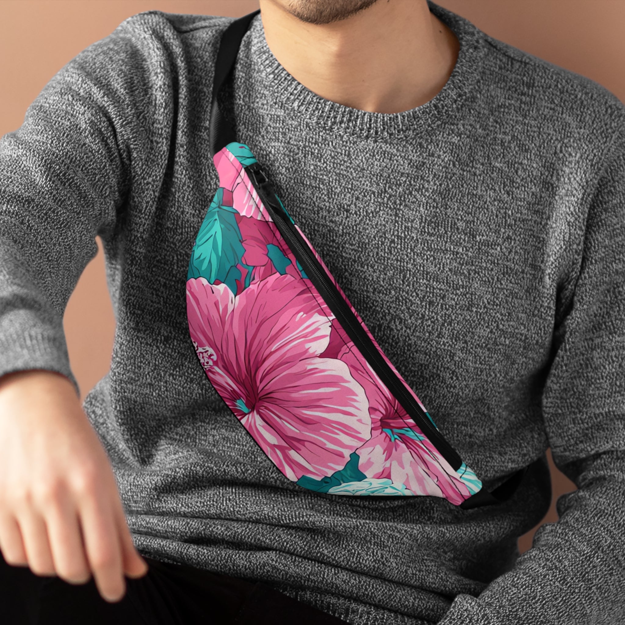 Flowerpunk Aloha Fanny Pack, Artsulli - Art is Long, Life is Short, Bags, , , , , , , 