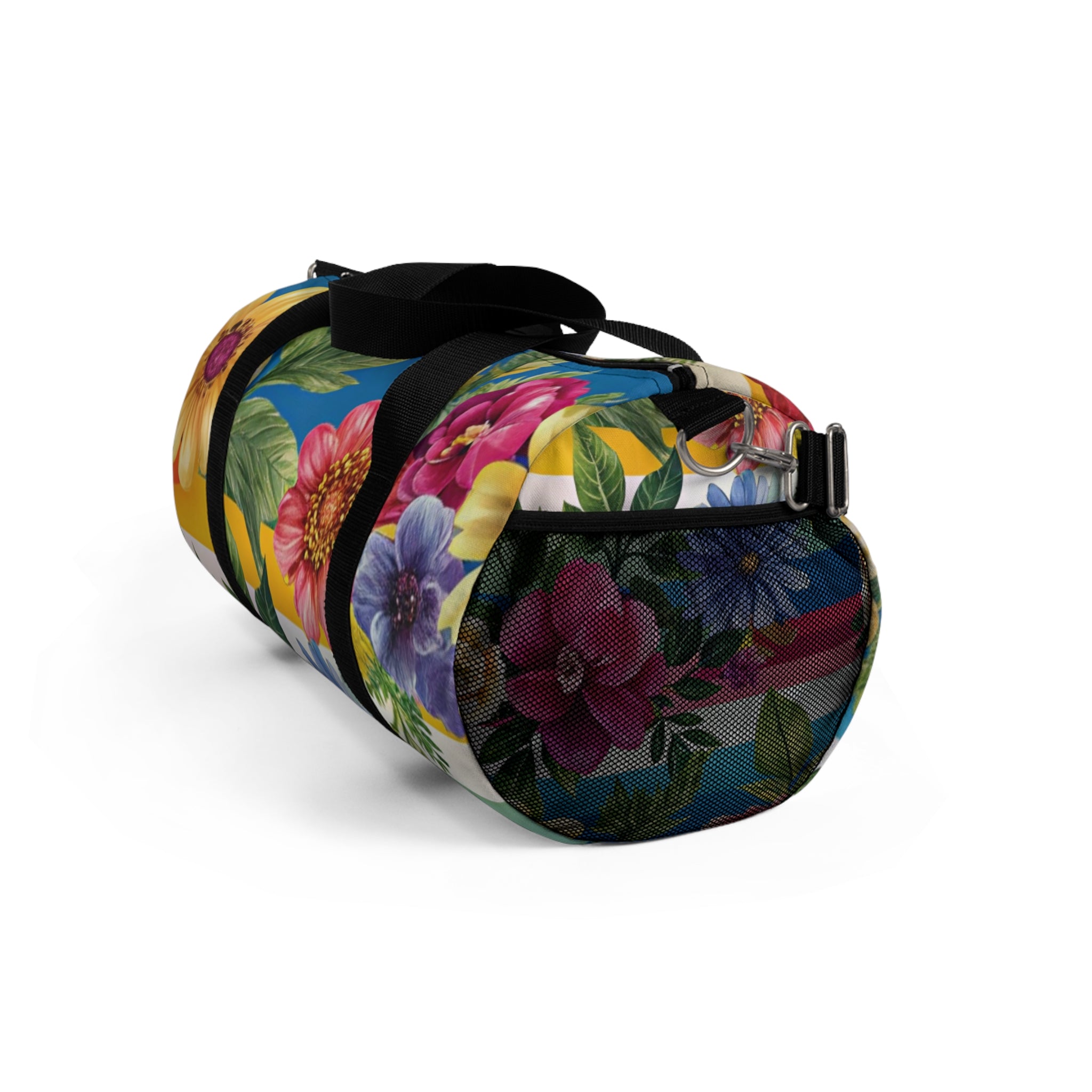 Floral Stripe 4K Duffel Bag, Artsulli - Art is Long, Life is Short, Bags, , , , , , , 