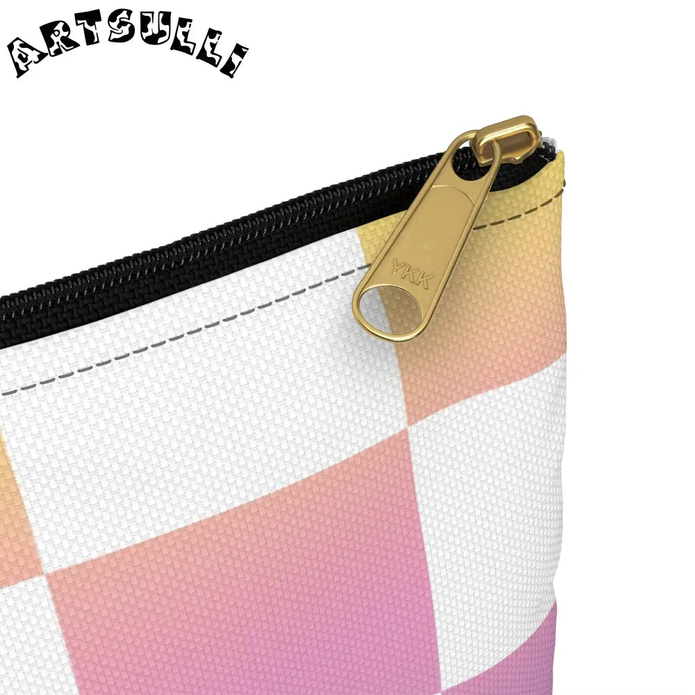 JAKKOUTTHEBXX Vaporwave Check Accessory Pouch JAKKOUTTHEBXX Artsulli
