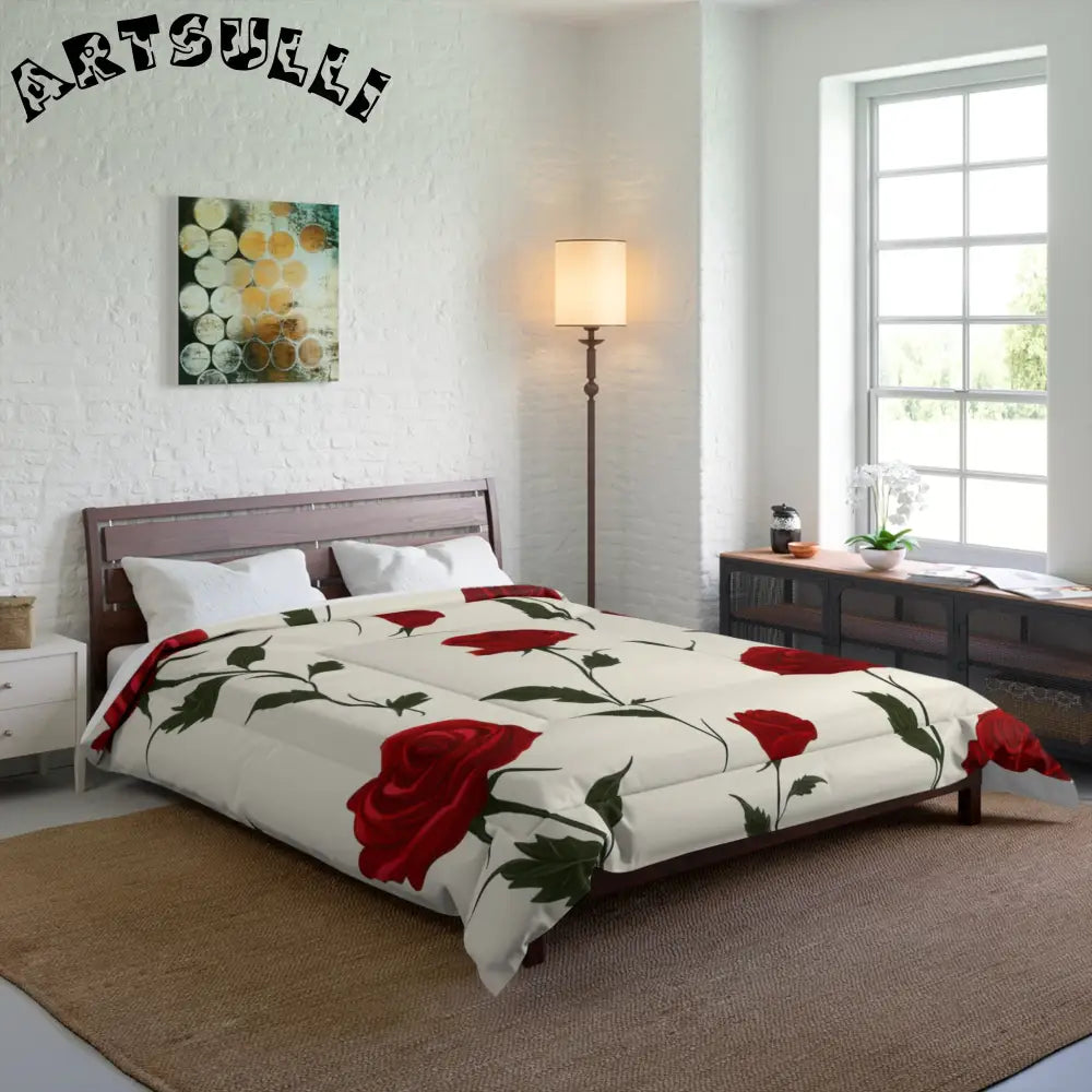JAKKOUTTHEBXX Red Roses Comforter JAKKOUTTHEBXX Artsulli - Art