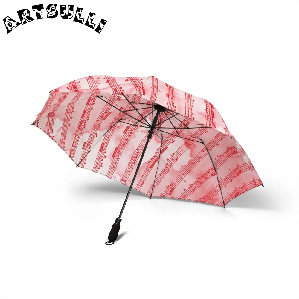JAKKOUTTHEBXX Pink Umbrella with Red Musical Notes 2025