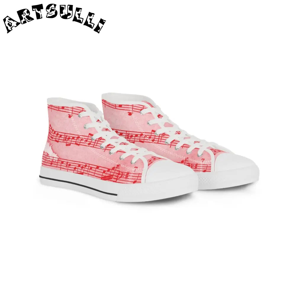 JAKKOUTTHEBXX Pink Music Notes High-Top Sneakers 2025