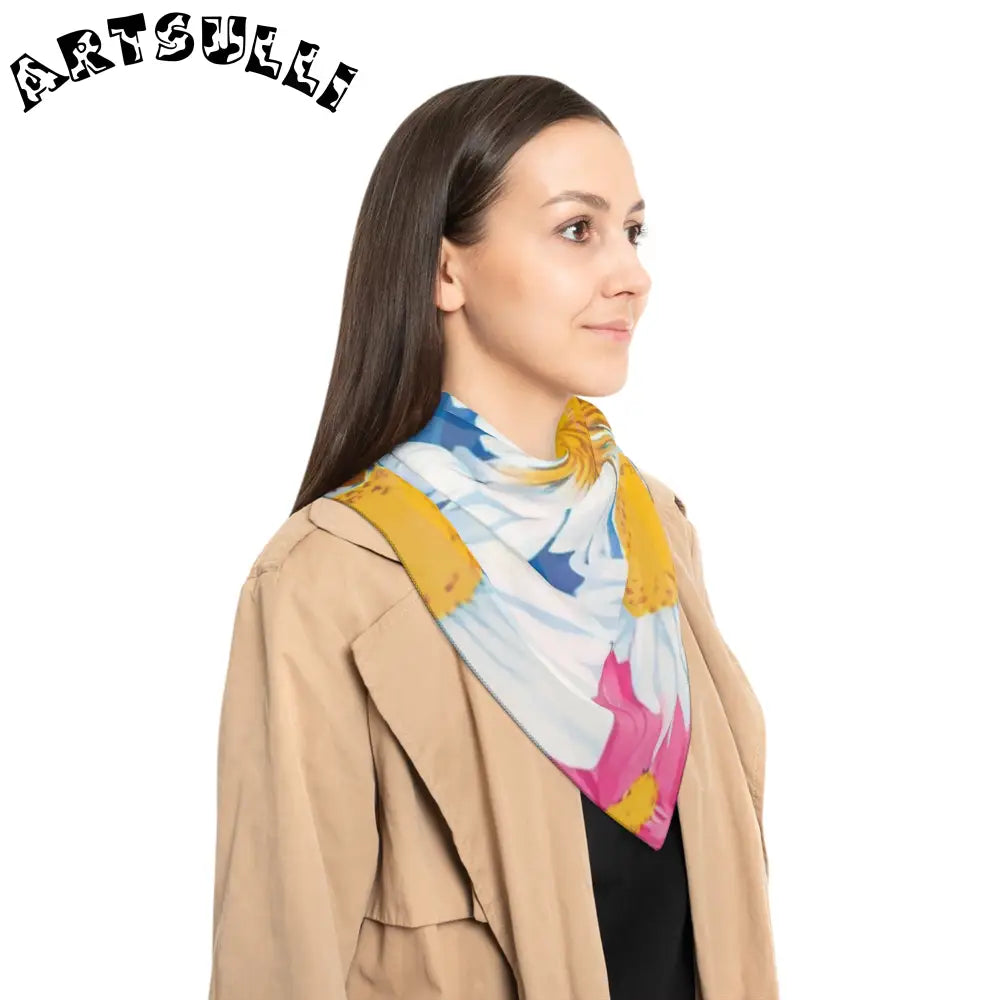 JAKKOUTTHEBXX CDG Daisy Dream Blue Poly Scarf JAKKOUTTHEBXX Artsulli