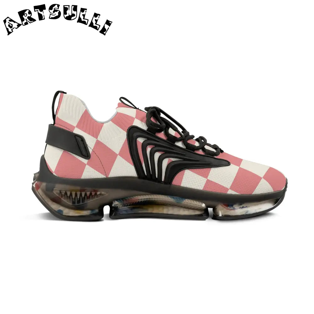 JAKKOUTTHEBXX Retro Checkered Grassland Sprites Men’s Mesh Sneakers