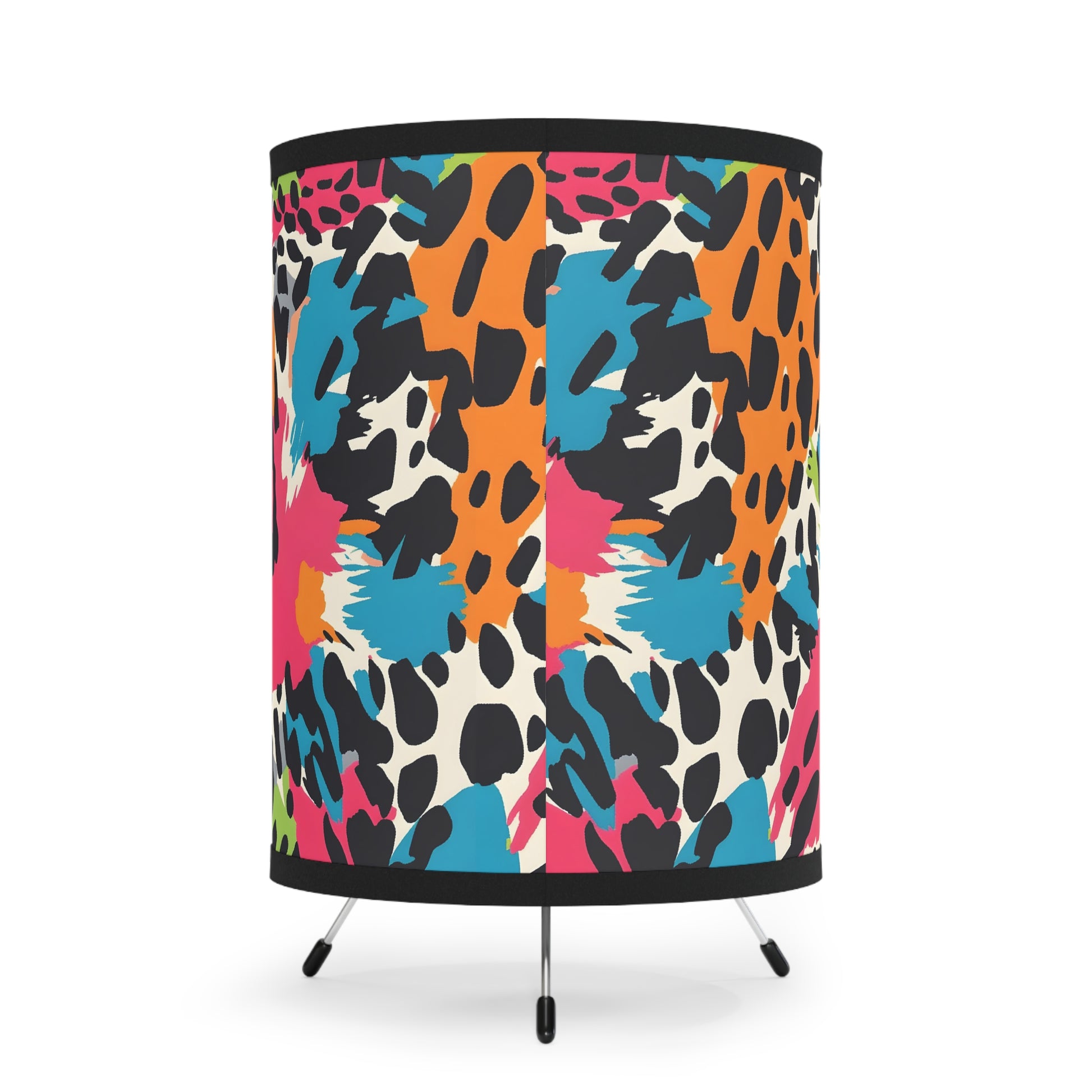 Wild Brush Strokes x Animal Print Multi-Color Tripod Lamp with High-Res Printed Shade, US\CA plug, Artsulli - Art is Long, Life is Short, Home Decor, , , , , , , 