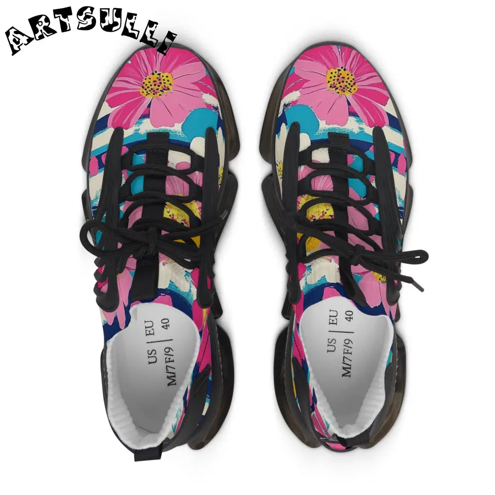 JAKKOUTTHEBXX Dayglo Floral Stripes Multi-Color Women’s Mesh