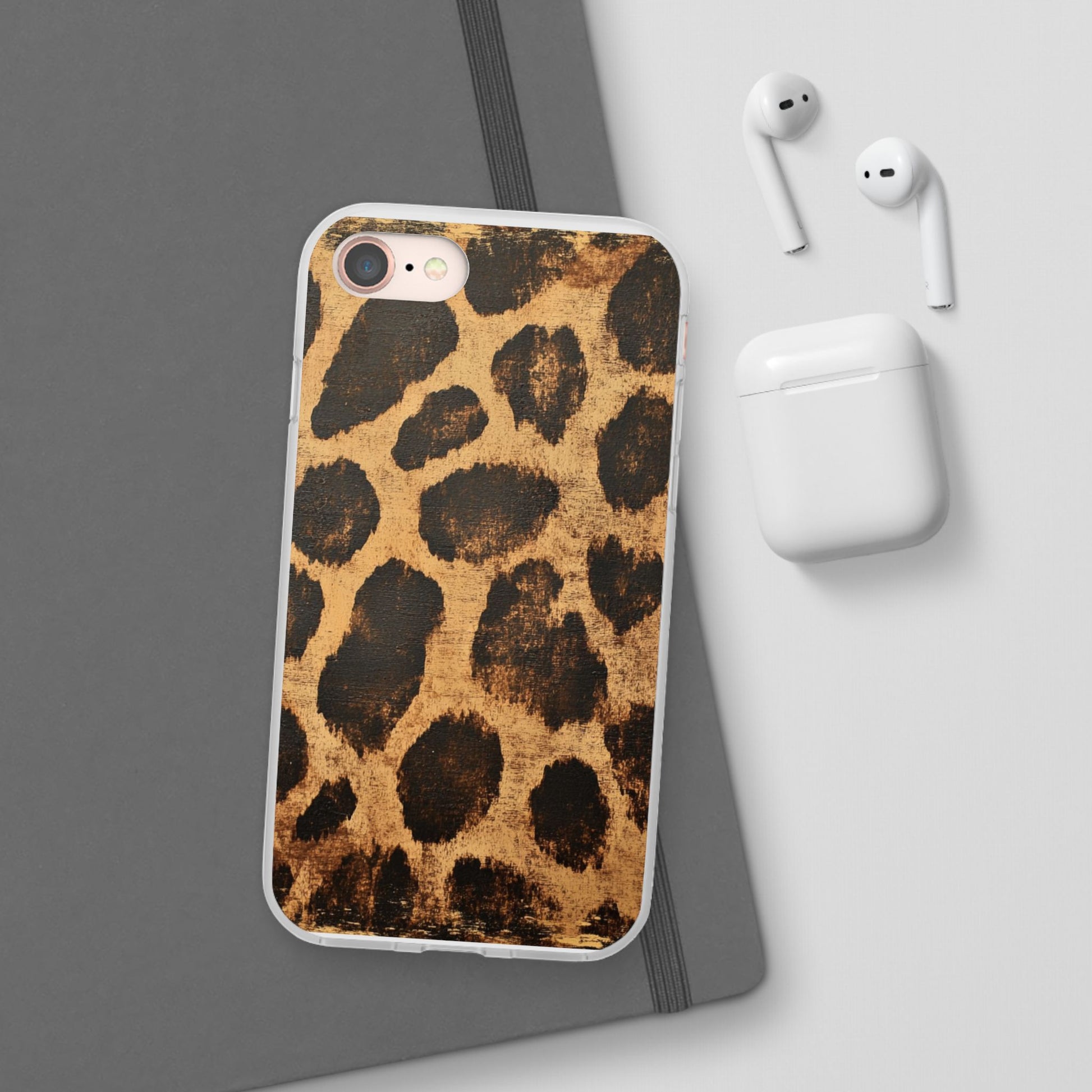 Brown Leopard Print iPhone Case, Artsulli - Art is Long, Life is Short, Phone Case, , , , , , , 