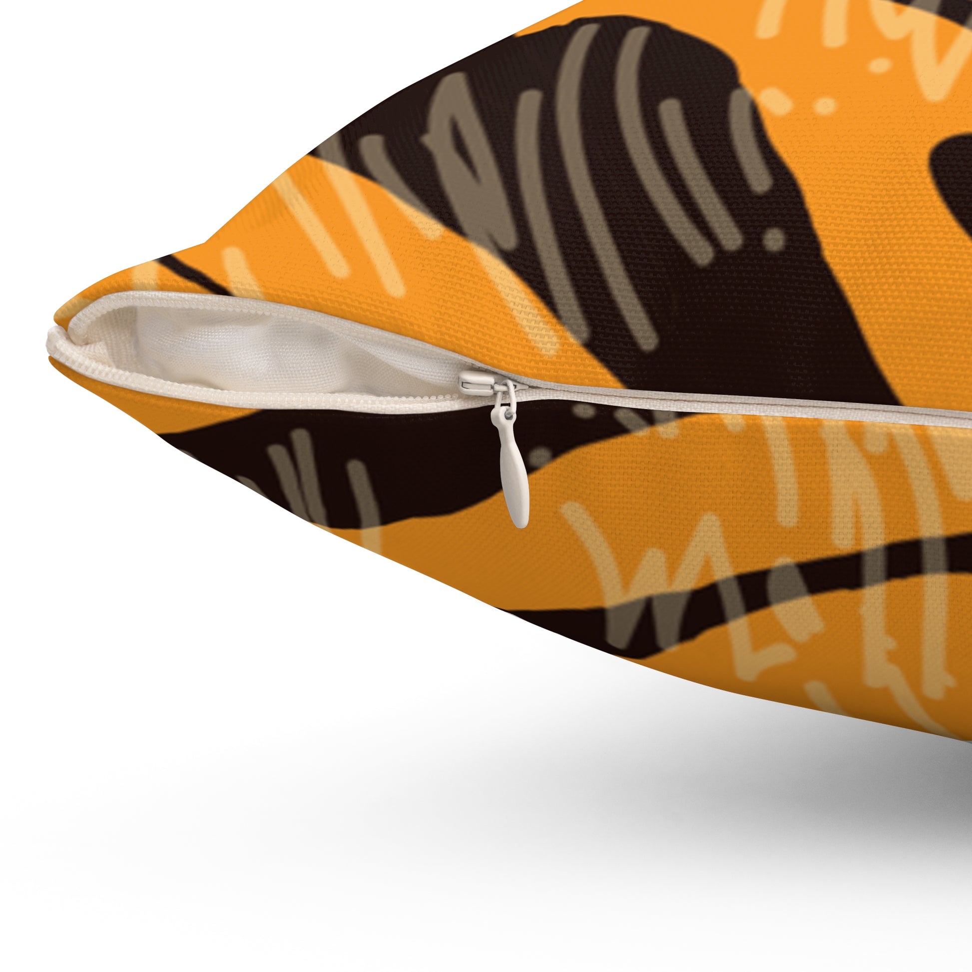 Tiger Scratches Orange & Black Spun Polyester Square Pillow, Artsulli - Art is Long, Life is Short, Home Decor, , , , , , , 