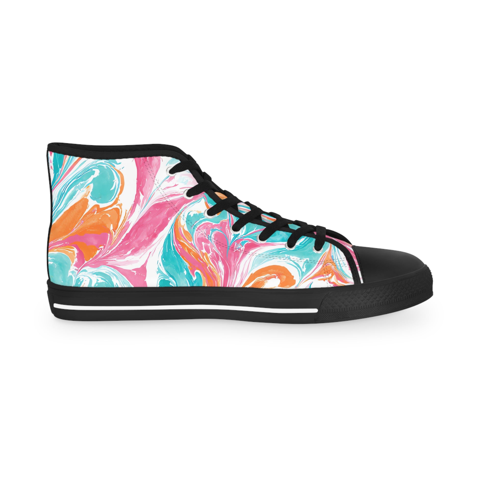 Liquid Pastel Spill III Multi-Color Men's High Top Sneakers, Artsulli - Art is Long, Life is Short, Shoes, , , , , , , 