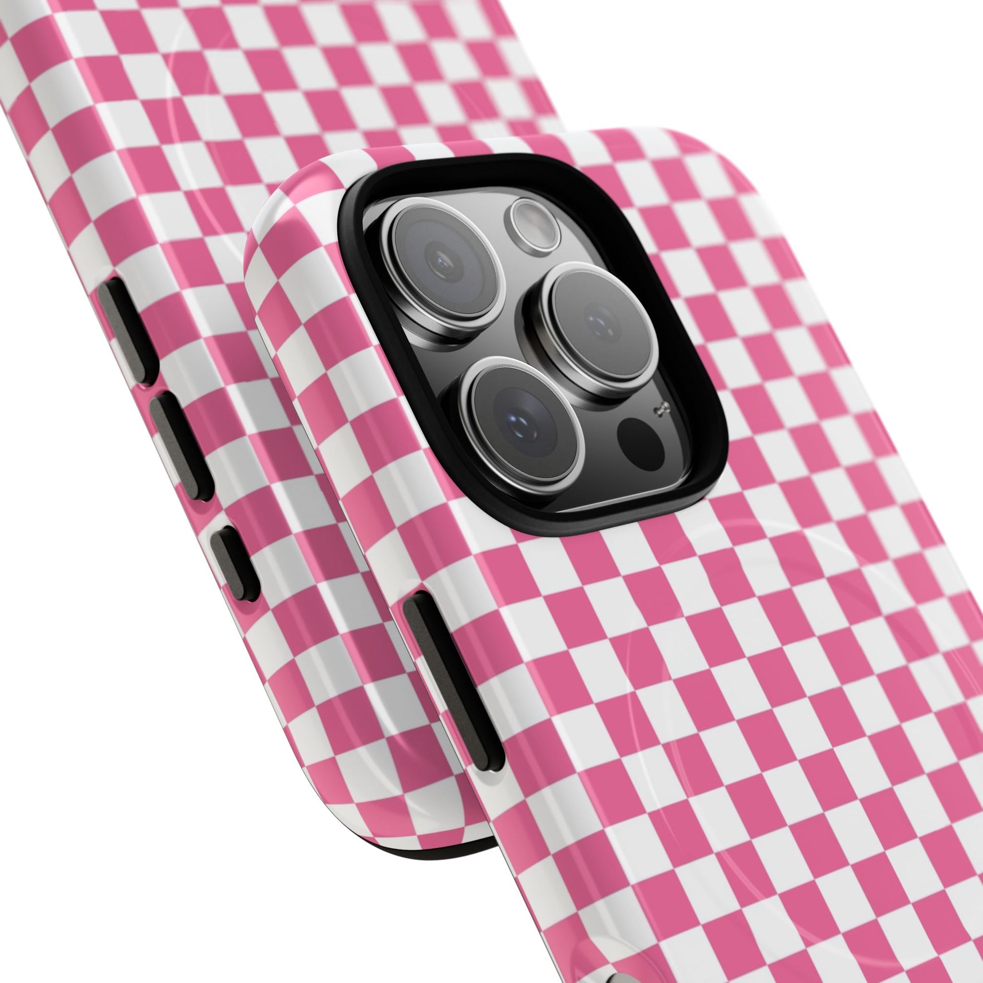 Yuyushiki Pink Check Tough Magnetic Cases, Artsulli - Art is Long, Life is Short, Phone Case, , , , , , , 