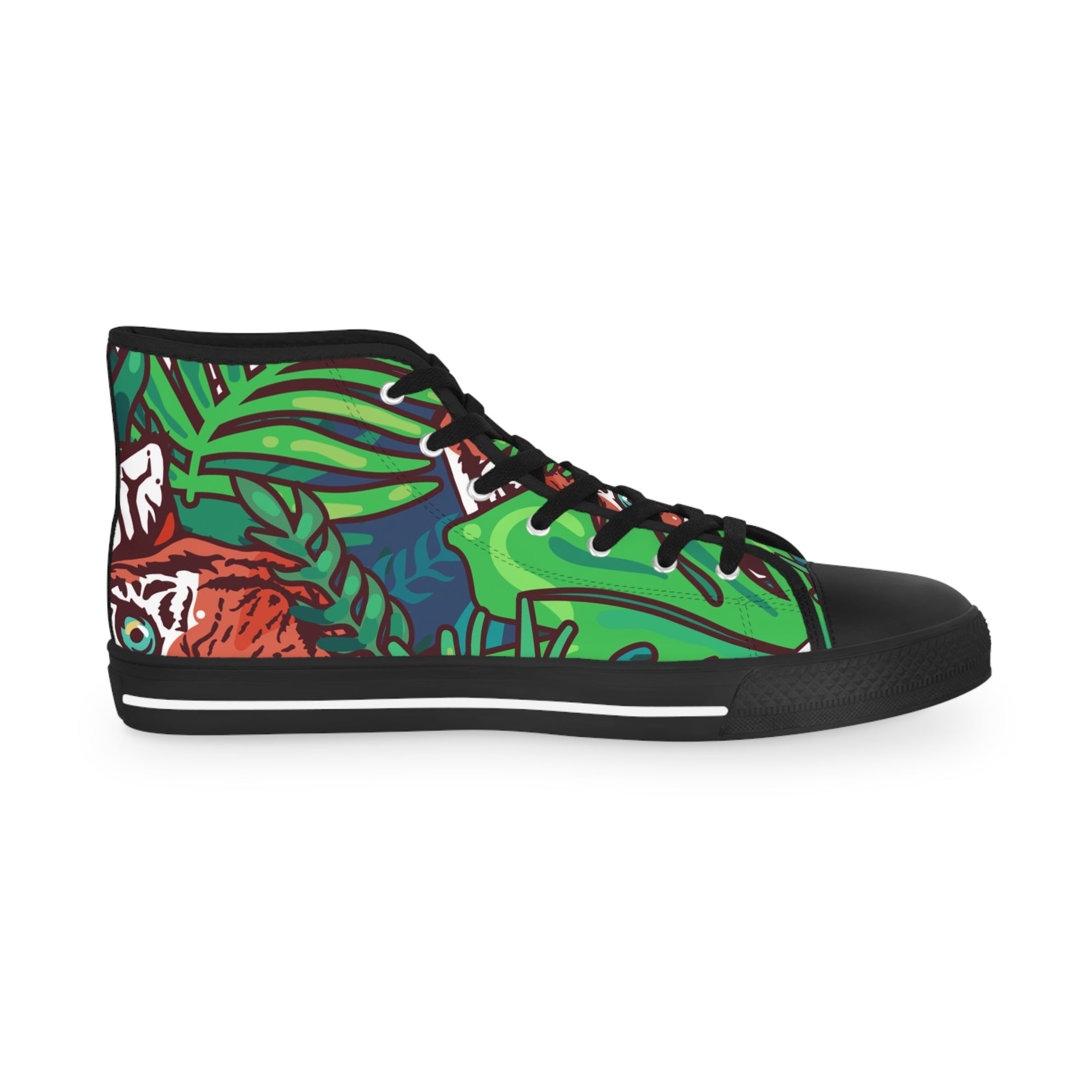 Tropical Jungle Tigers II Men's High Top Sneakers, Artsulli - Art is Long, Life is Short, Shoes, , , , , , , 