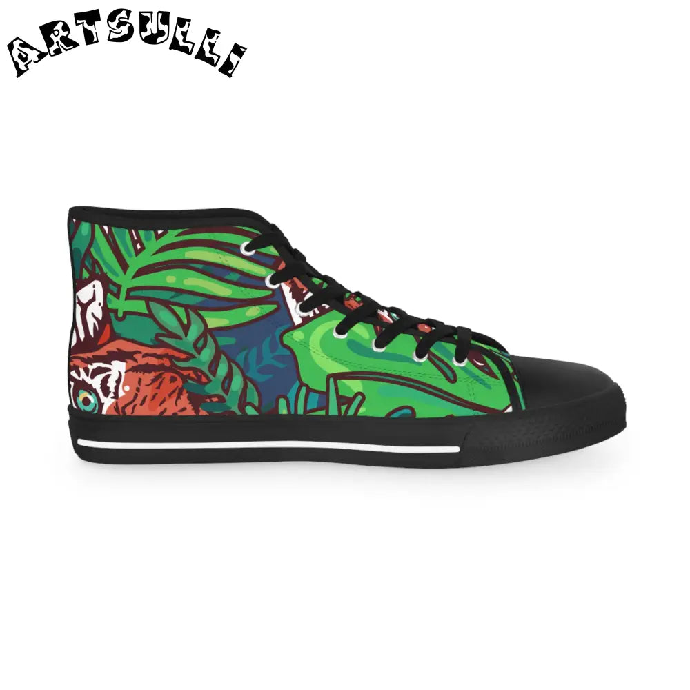 JAKKOUTTHEBXX Tropical Jungle Tigers II Men’s High Top Sneakers