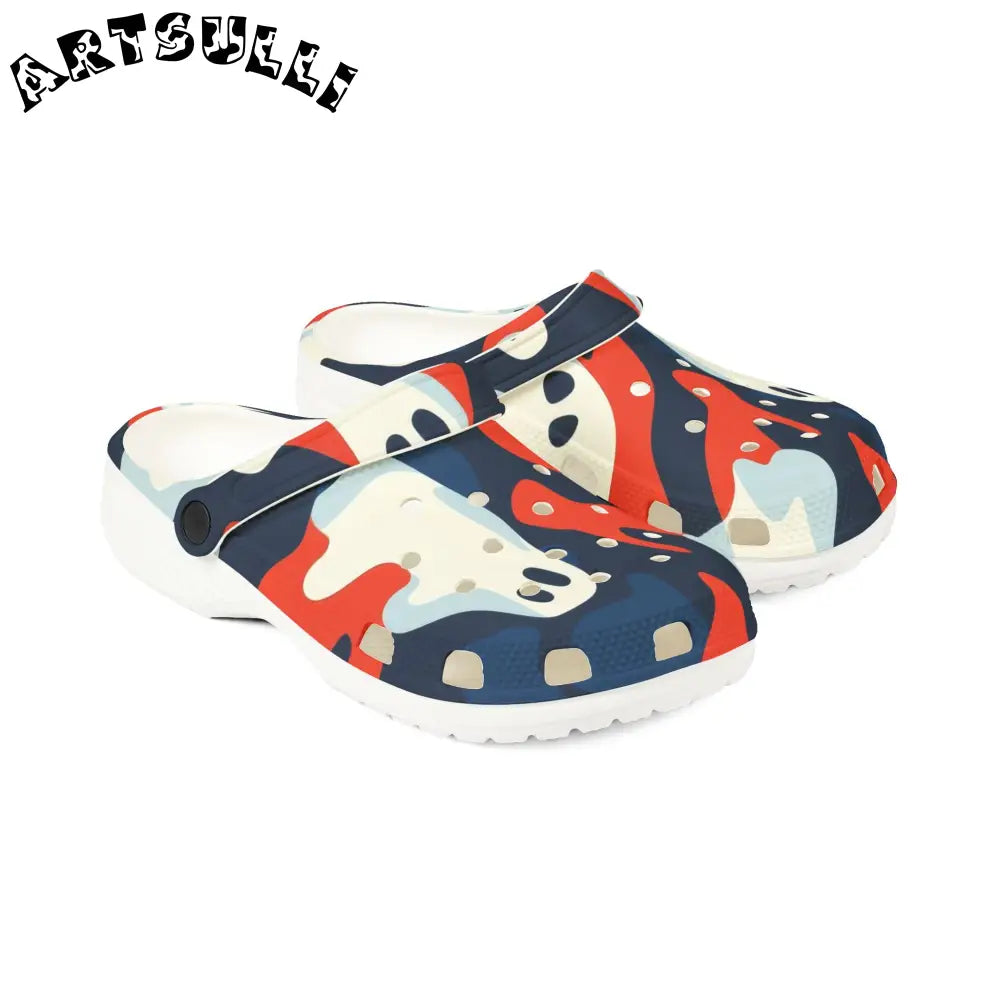 JAKKOUTTHEBXX Camo Ghosts EVA Foam Rubber Shoes (AOP) JAKKOUTTHEBXX