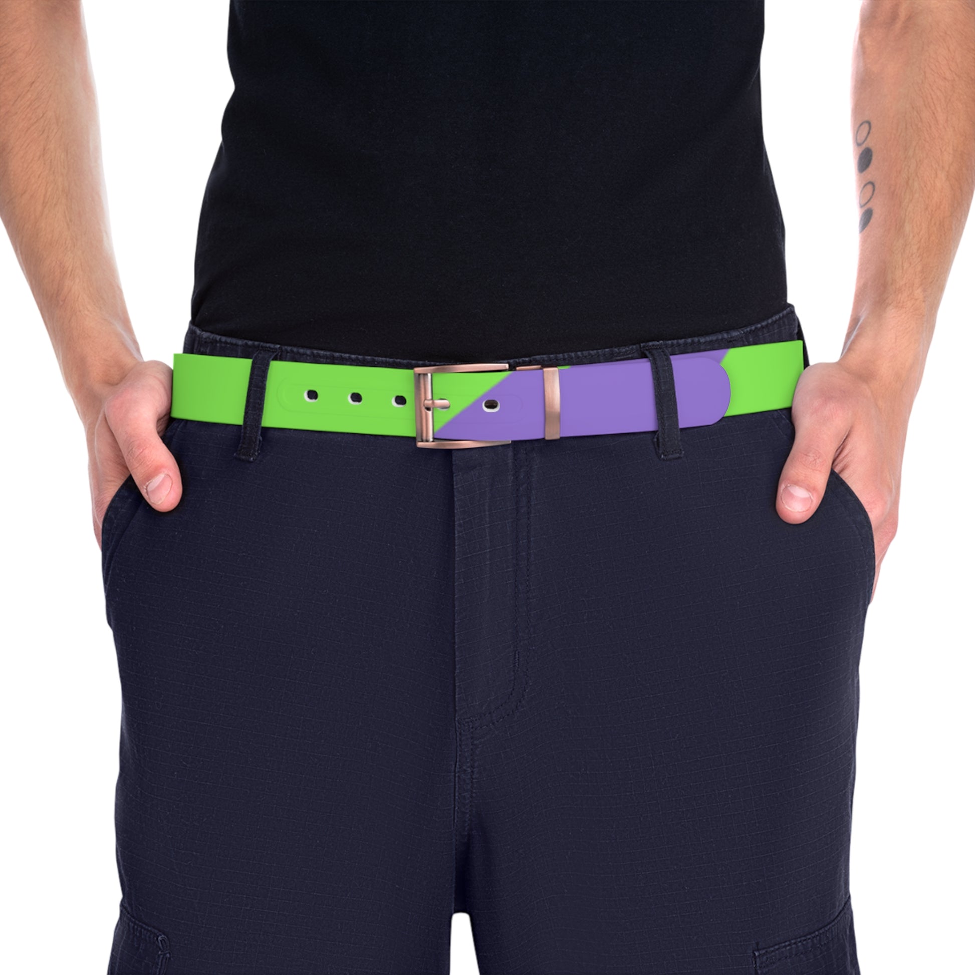 Tyrannosaurus Print Green and Purple Belt, Artsulli - Art is Long, Life is Short, Accessories, , , , , , , 
