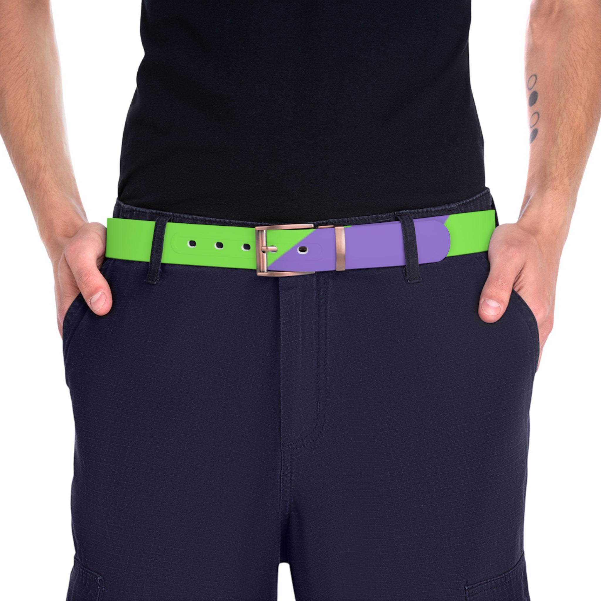 Tyrannosaurus Print Green and Purple Belt, Artsulli - Art is Long, Life is Short, Accessories, , , , , , , 