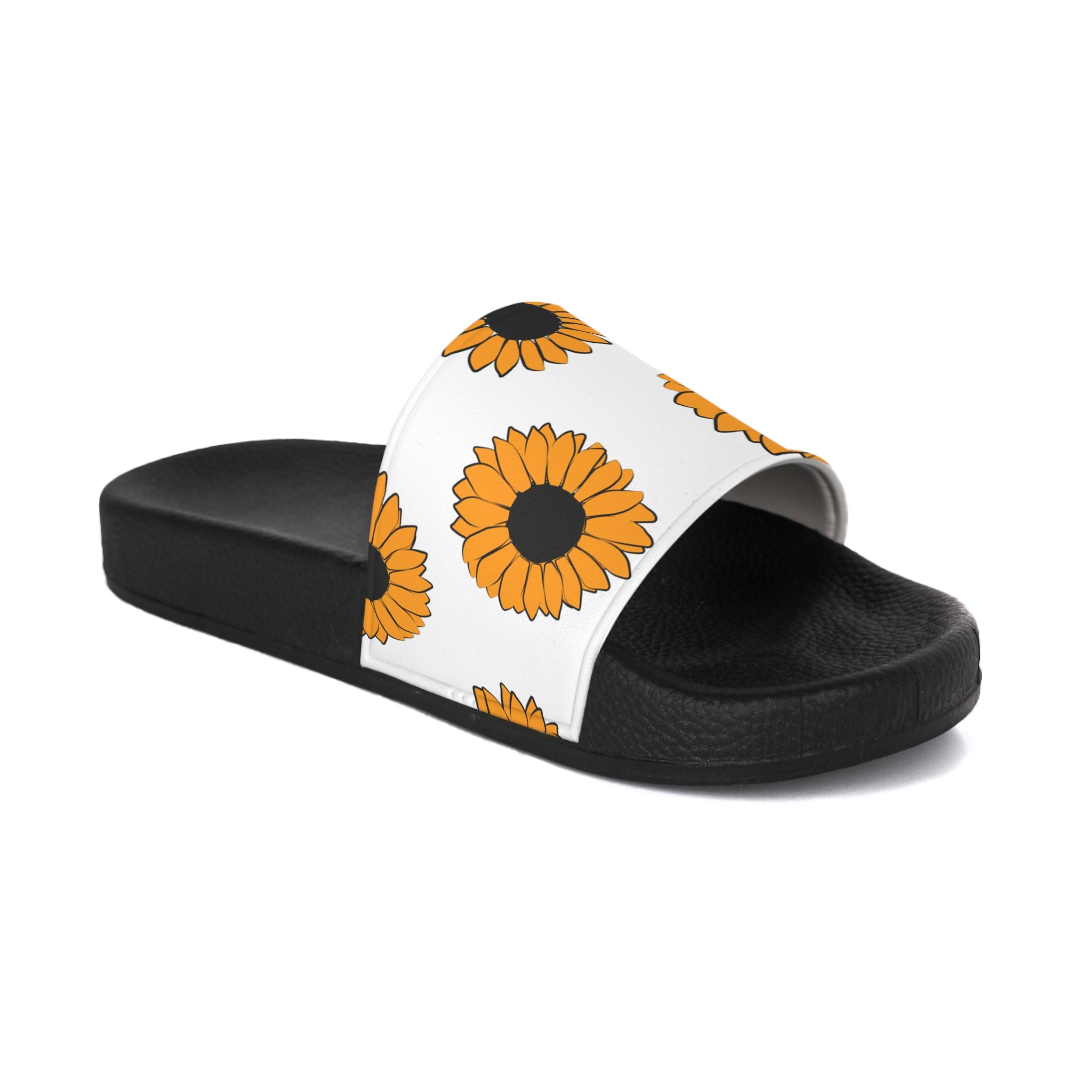 Sunflowers Women's Slide Sandals, Artsulli - Art is Long, Life is Short, Shoes, Color, Black sole, Size, US 5, , , 12239083320202