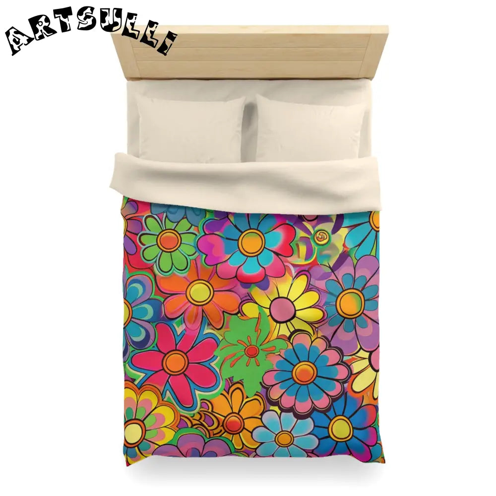 JAKKOUTTHEBXX Chromatic Daisy Dream Microfiber Duvet Cover