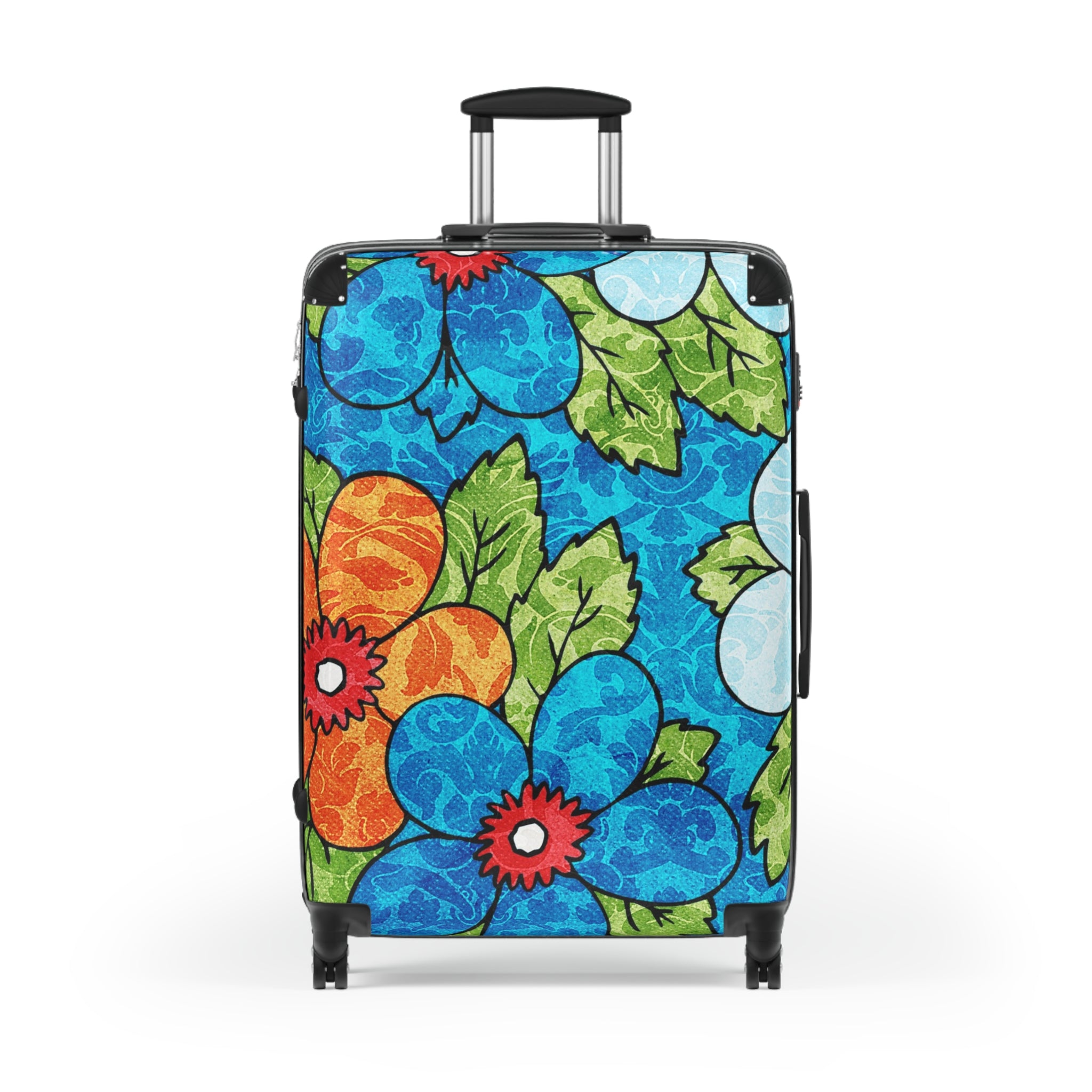Blue Orange Groovy Suitcase, Artsulli - Art is Long, Life is Short, Bags, , , , , , , 