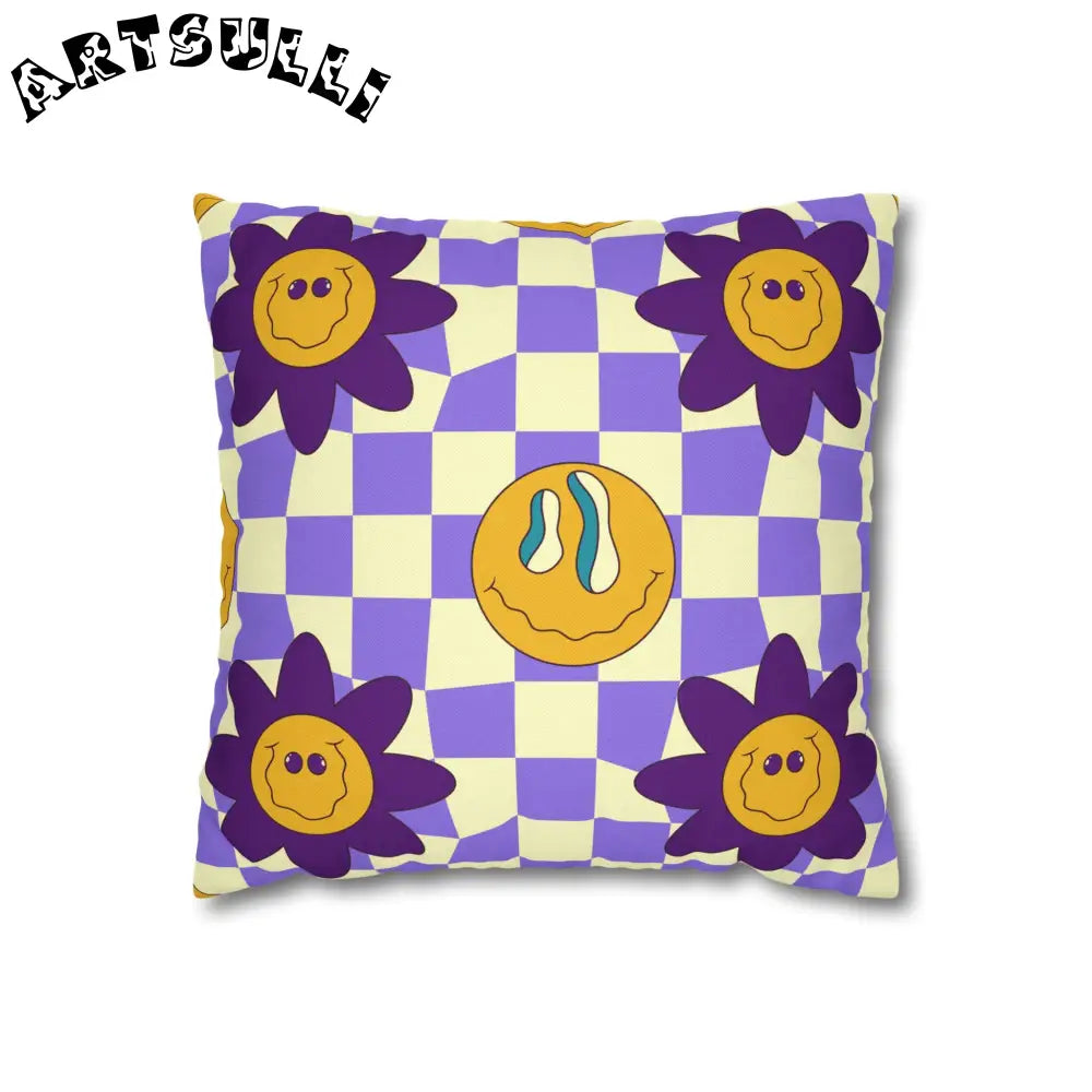 JAKKOUTTHEBXX Trippy Flower Power Motifs Spun Polyester Square