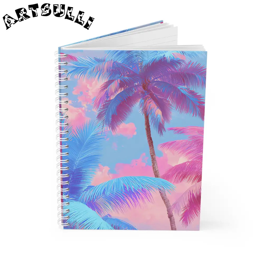 JAKKOUTTHEBXX Ethereal Pastel Palms Spiral Notebook JAKKOUTTHEBXX