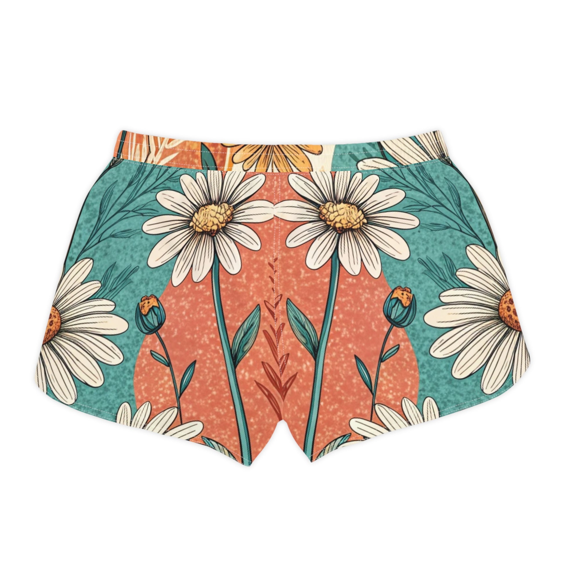 Retro Daisy Dream Women's Casual Shorts (AOP), Artsulli - Art is Long, Life is Short, All Over Prints, , , , , , , 