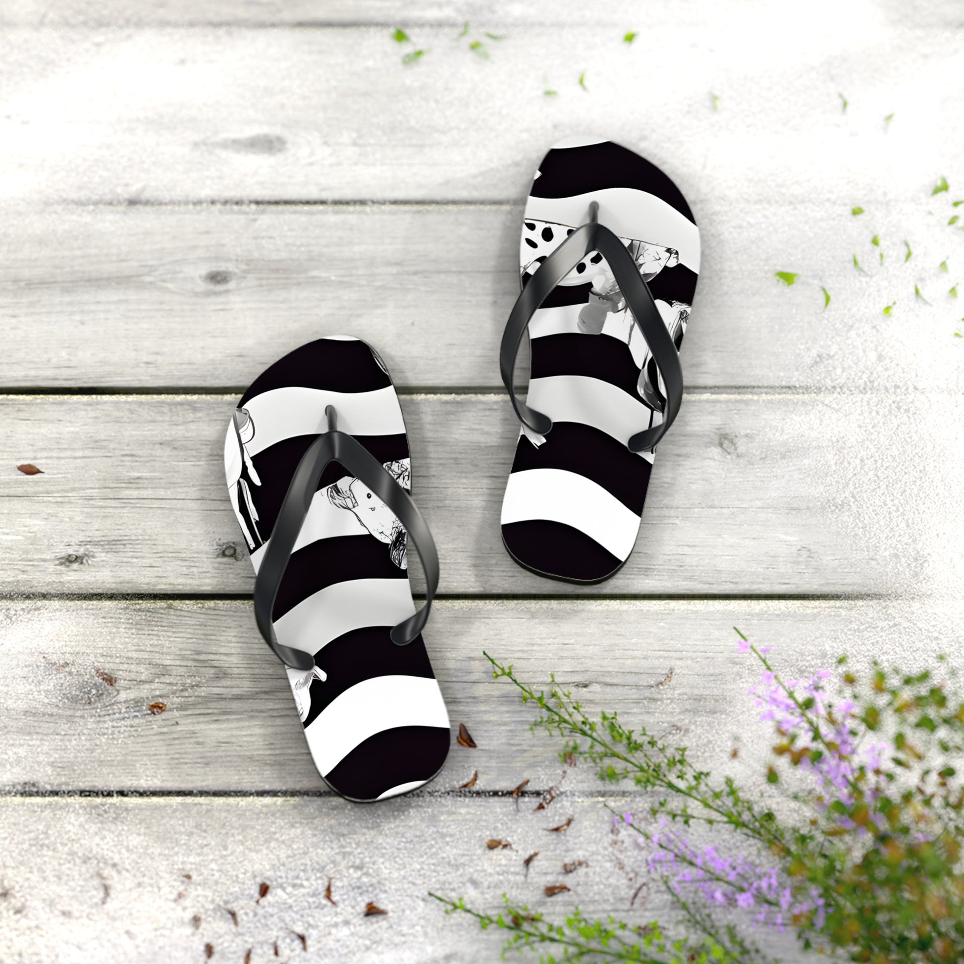 Cruellas Cattle Line Flip Flops, Artsulli - Art is Long, Life is Short, Shoes, , , , , , , 