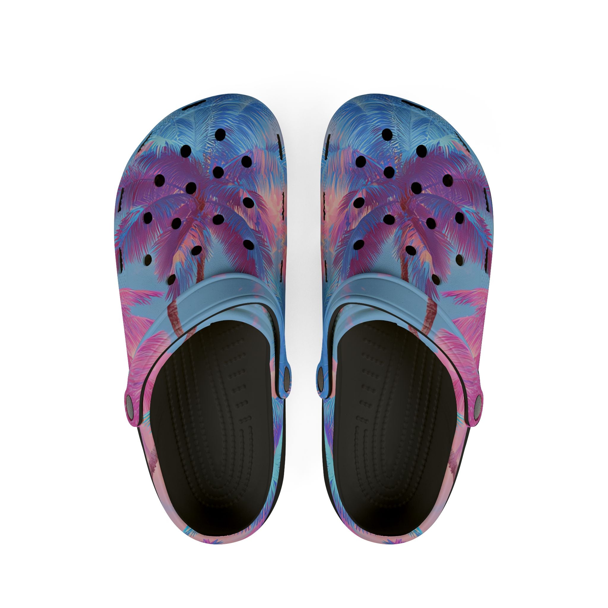 Ethereal Pastel Palms EVA Foam Rubber Shoes (AOP), Artsulli - Art is Long, Life is Short, Shoes, Size, US 6 (Women's), Color, Black, , , 84935302179618116921