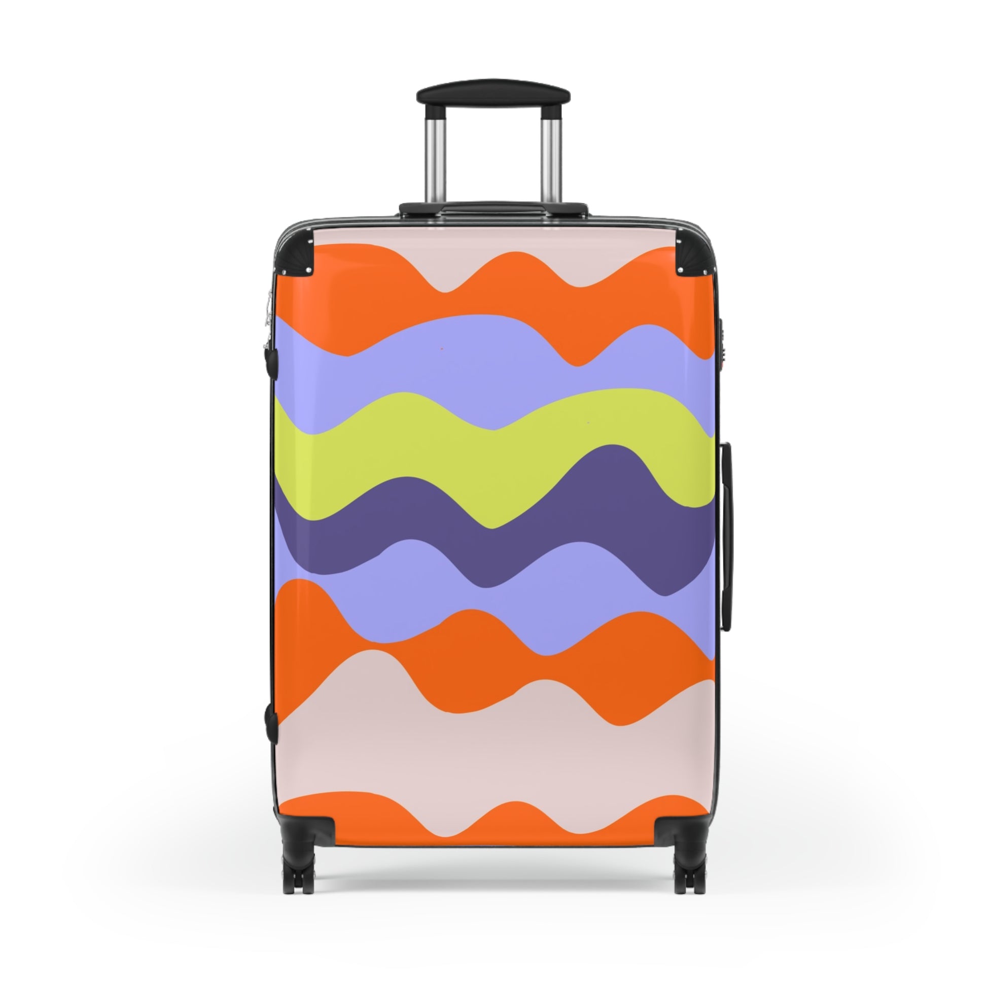 Waves Red and Blue Suitcase, Artsulli - Art is Long, Life is Short, Bags, Size, Large, Color, Black, , , 73568553464341611689