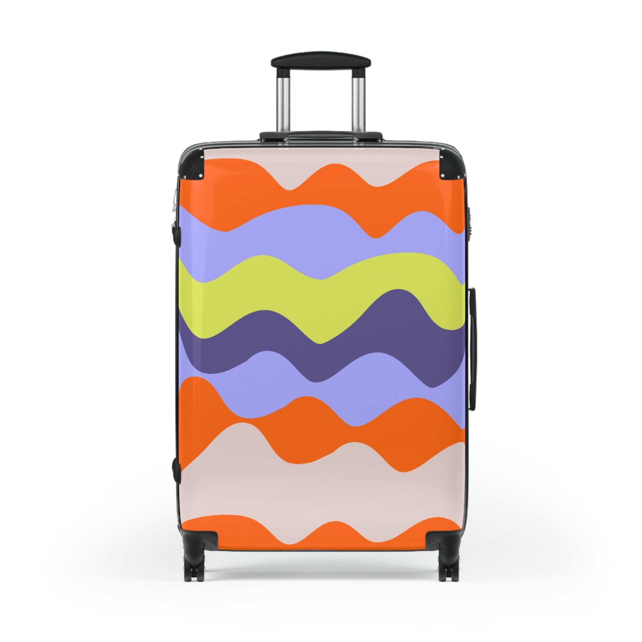 Waves Red and Blue Suitcase, Artsulli - Art is Long, Life is Short, Bags, Size, Large, Color, Black, , , 73568553464341611689