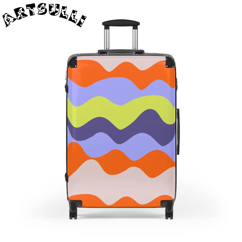 JAKKOUTTHEBXX Waves Red and Blue Suitcase JAKKOUTTHEBXX Artsulli
