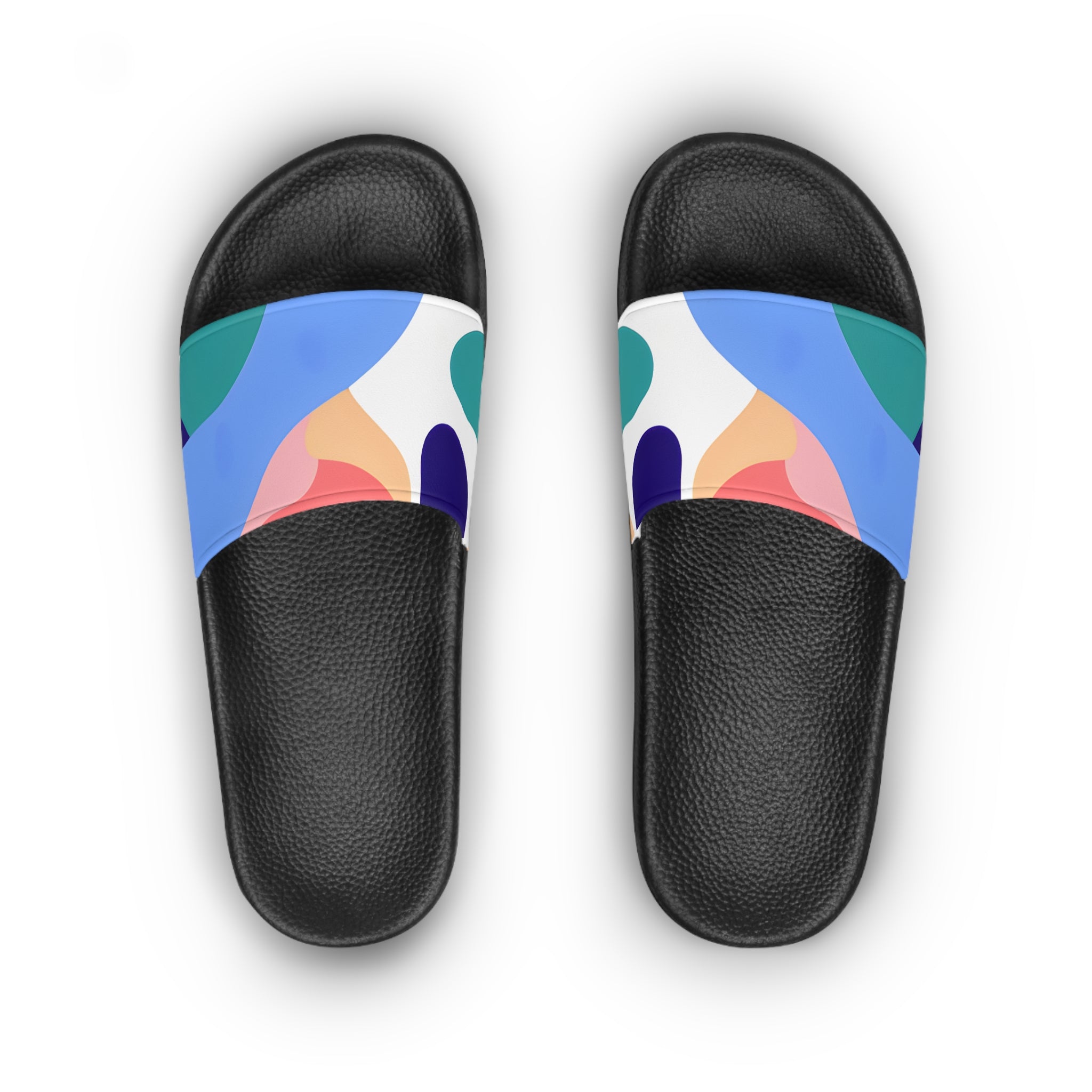 Lush Risograph Jungle Women's Slide Sandals, Artsulli - Art is Long, Life is Short, Shoes, , , , , , , 