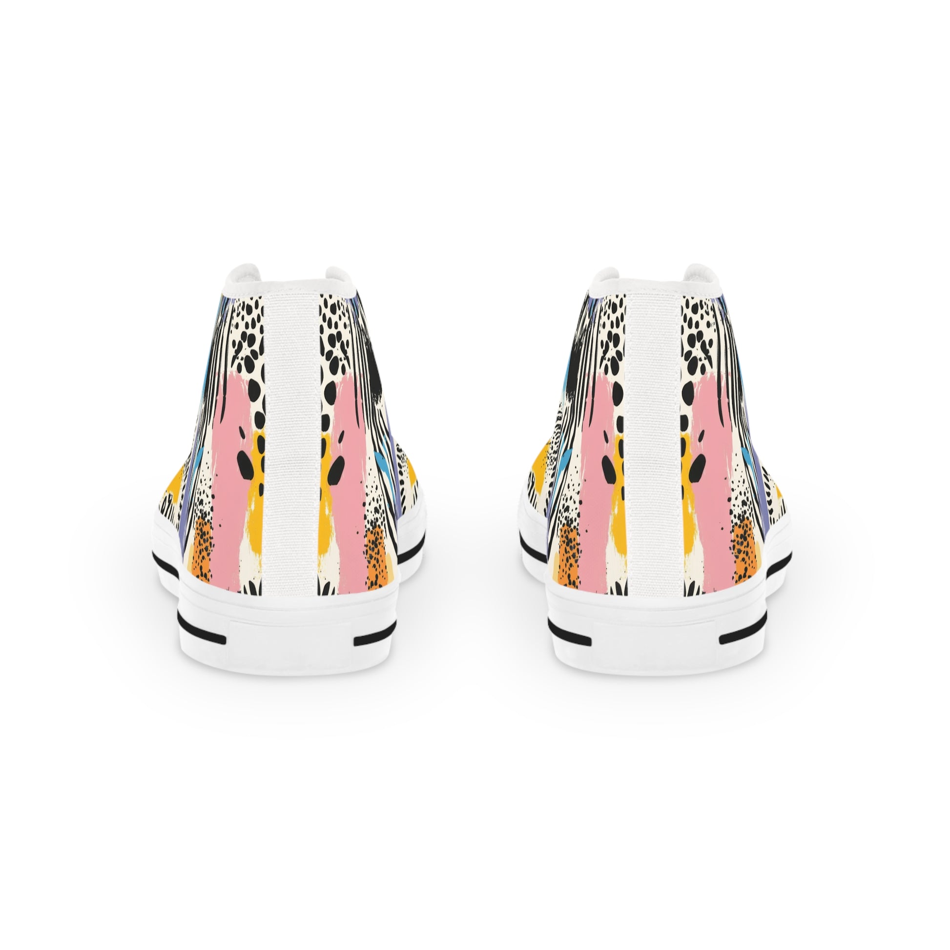 Rae Zebra Rhapsody Men's High Top Sneakers, Artsulli - Art is Long, Life is Short, Shoes, , , , , , , 