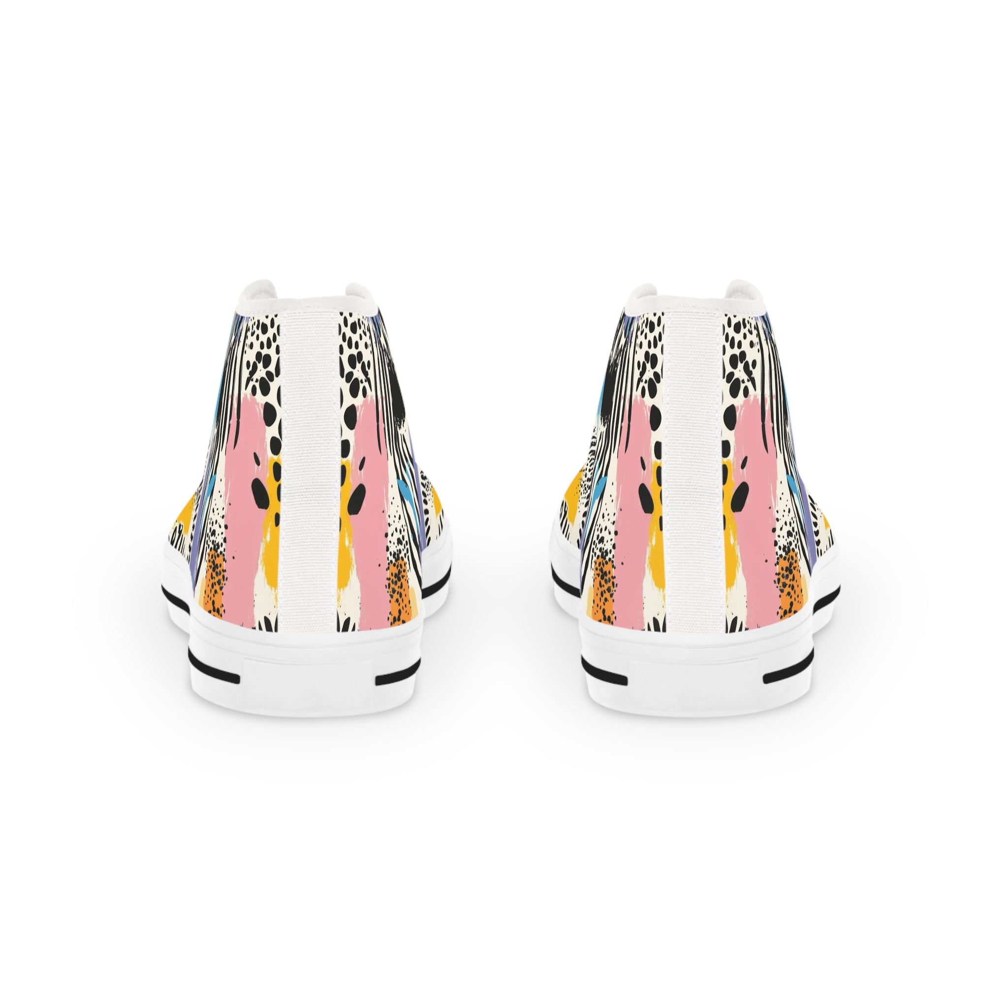 Rae Zebra Rhapsody Men's High Top Sneakers, Artsulli - Art is Long, Life is Short, Shoes, , , , , , , 