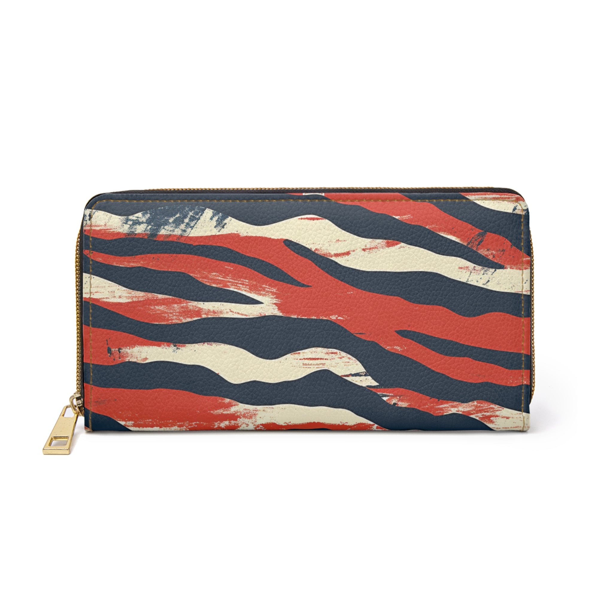 Capricious Tiger Wave Zipper Wallet, Artsulli - Art is Long, Life is Short, Accessories, Size, One size, Color, White, , , 21659418984154
