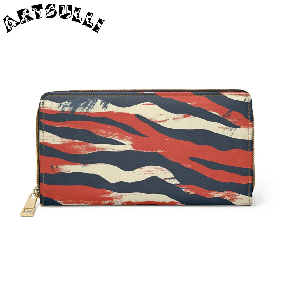 JAKKOUTTHEBXX Capricious Tiger Wave Zipper Wallet JAKKOUTTHEBXX