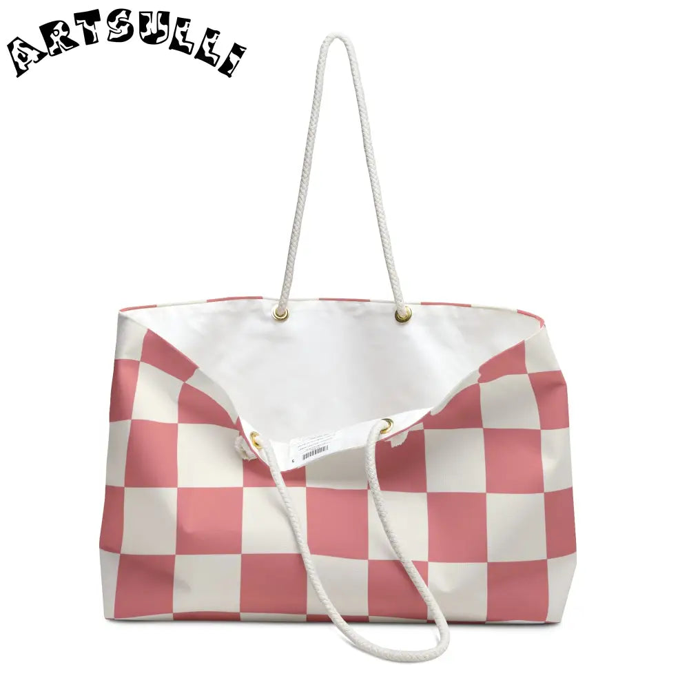 JAKKOUTTHEBXX Retro Checkered Grassland Sprites II Weekender Bag