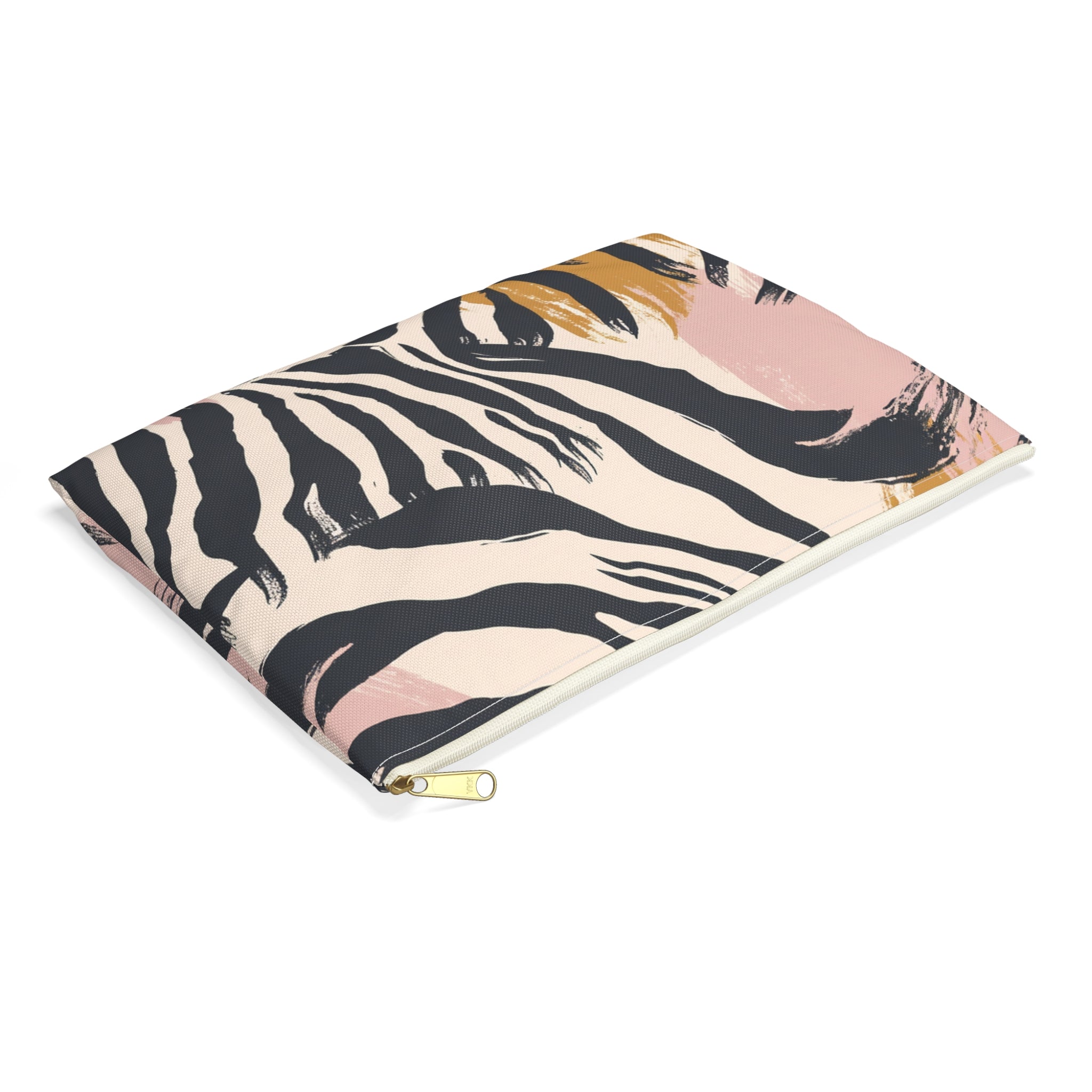 Zebra Brush Strokes Accessory Pouch, Artsulli - Art is Long, Life is Short, Bags, , , , , , , 