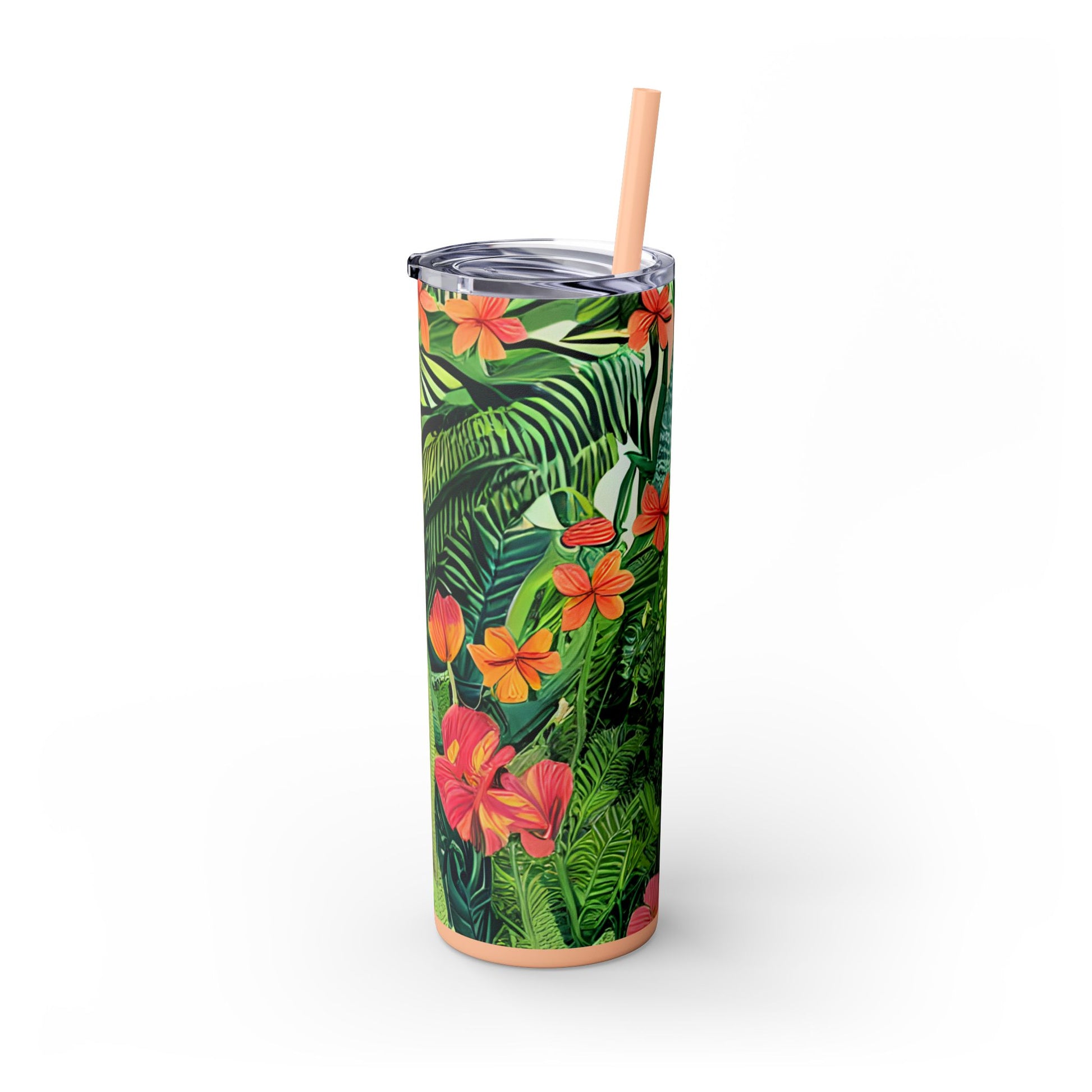 Jungle Zebra Art Skinny Tumbler with Straw, 20oz, Artsulli - Art is Long, Life is Short, Mug, , , , , , , 