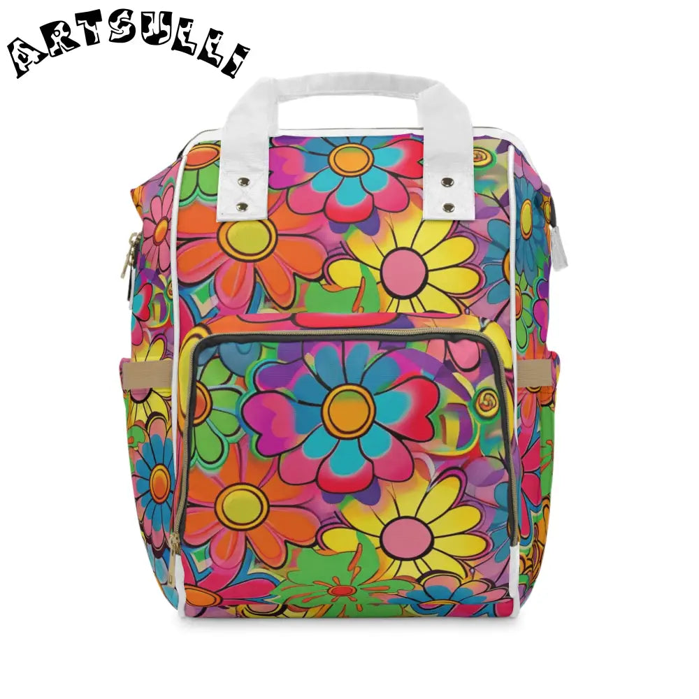 JAKKOUTTHEBXX Chromatic Daisy Dream Multifunctional Diaper Backpack