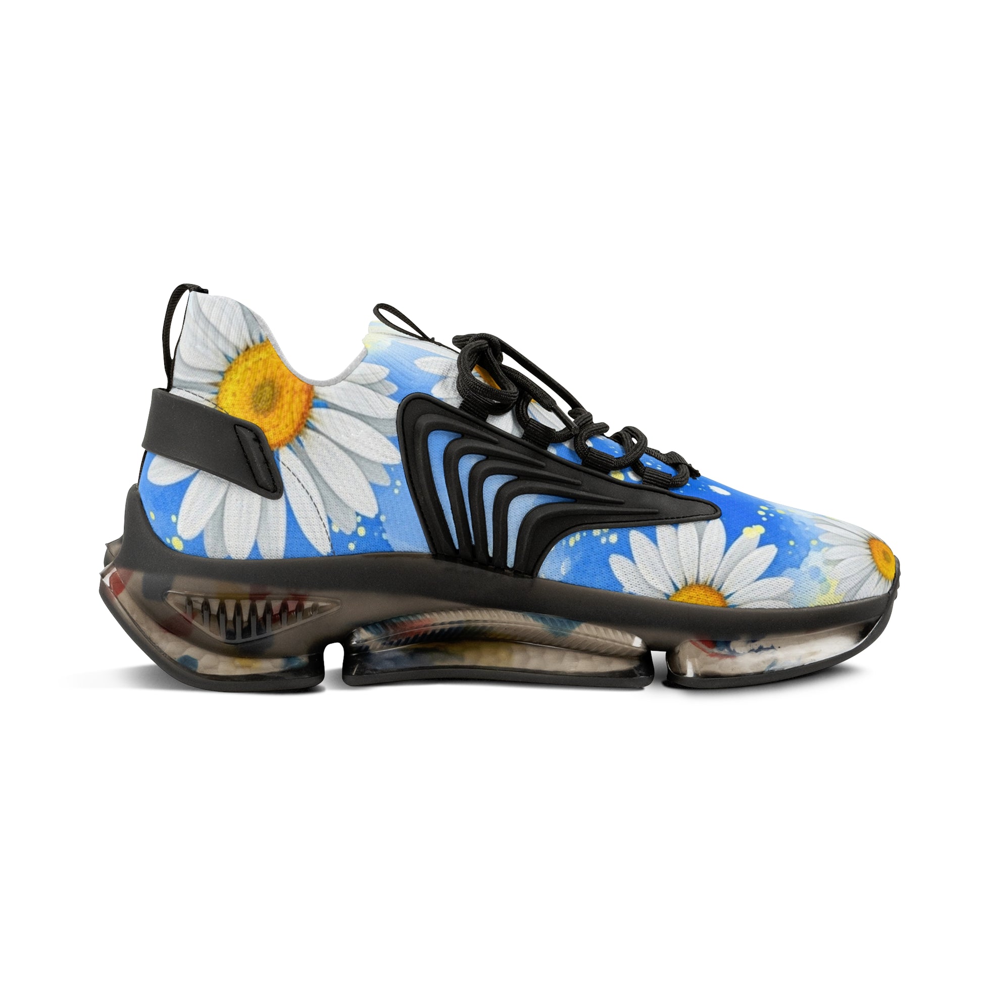 Daisies Men's Mesh Sneakers, Artsulli - Art is Long, Life is Short, Shoes, , , , , , , 