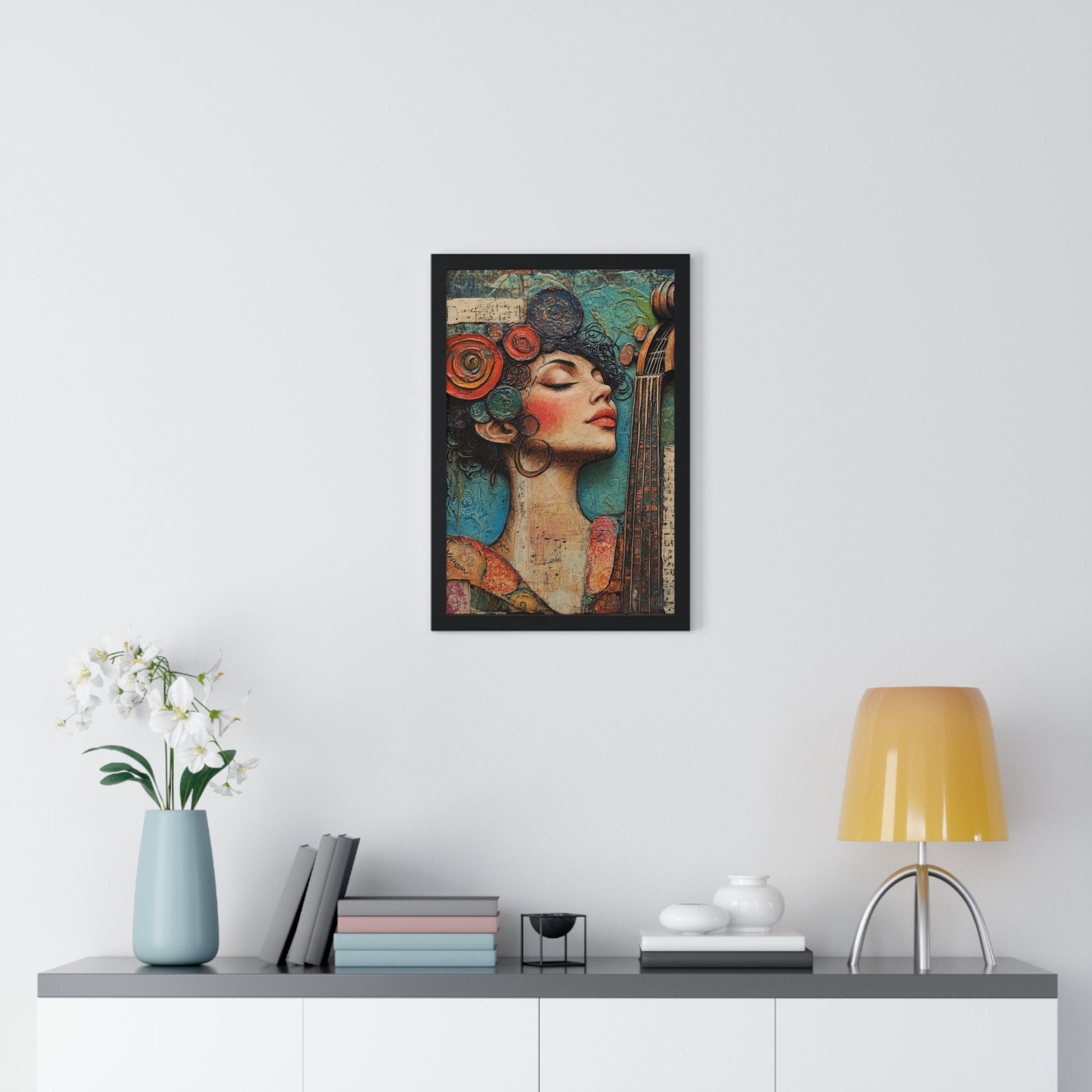 Woman With A Violin III Vertical Framed Poster, Artsulli - Art is Long, Life is Short, Poster, , , , , , , 